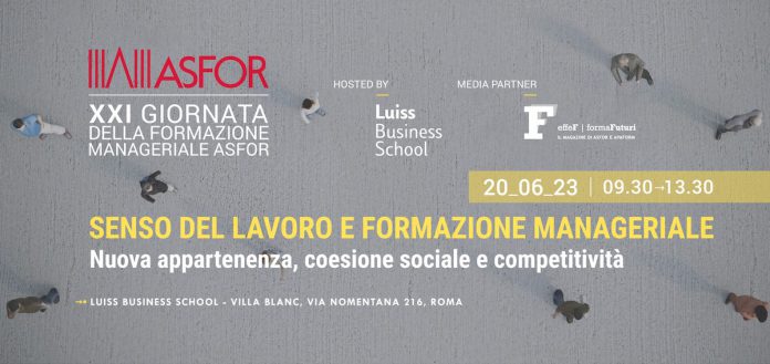 XXI Giornata della Formazione Manageriale Asfor martedì 20 giugno 2023